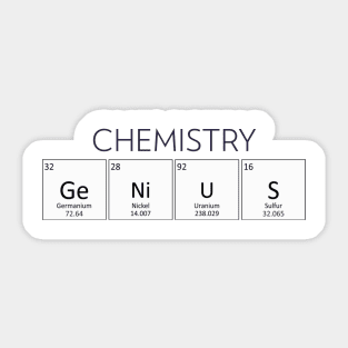 Chemistry Genius! Sticker